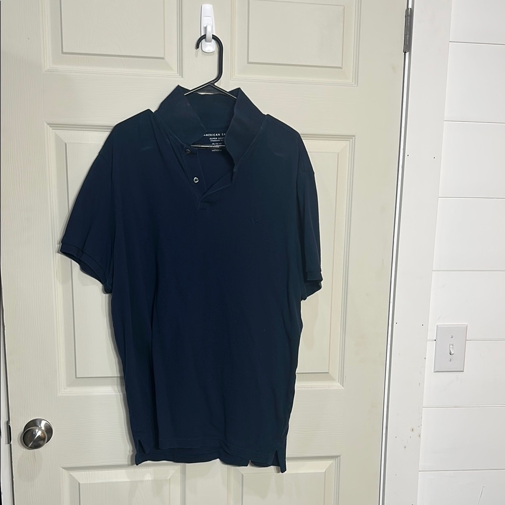 American Eagle Outfitters Blue Polo Shirt